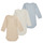 Oblečenie Chlapec Pyžamá a nočné košele Petit Bateau BODY US ML PASTEL PACK X3 Modrá / Biela / Béžová