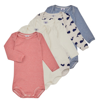 Oblečenie Deti Pyžamá a nočné košele Petit Bateau BODY US ML BALEINE PACK X5 Viacfarebná