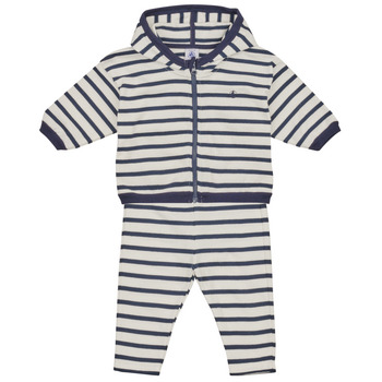 Oblečenie Deti Komplety a súpravy Petit Bateau LEUILLE Námornícka modrá / Biela