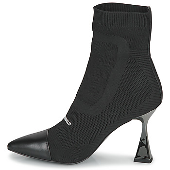 Karl Lagerfeld DEBUT Mix Knit Ankle Boot Čierna