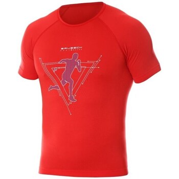 Oblečenie Muž Tričká s krátkym rukávom Brubeck Running Air Pro Červená