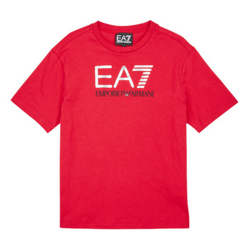 Oblečenie Chlapec Tričká s krátkym rukávom Emporio Armani EA7 VISIBILITY TSHIRT Červená
