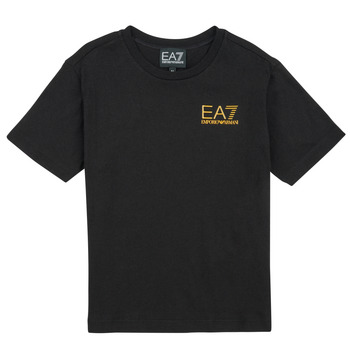 Oblečenie Chlapec Tričká s krátkym rukávom Emporio Armani EA7 CORE ID TSHIRT Čierna / Zlatá