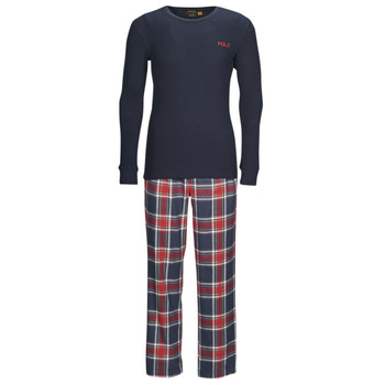 Oblečenie Muž Pyžamá a nočné košele Polo Ralph Lauren L/S PJ SLEEP SET Modrá / Červená