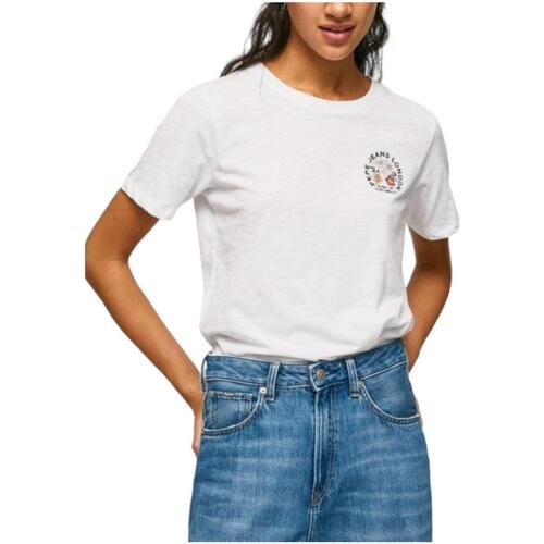 Oblečenie Žena Tričká s krátkym rukávom Pepe jeans  Biela