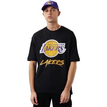 Oblečenie Muž Tričká s krátkym rukávom New-Era Nba Los Angeles Lakers Script Mesh 