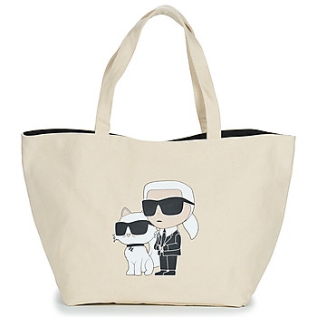 Tašky Žena Veľké nákupné tašky  Karl Lagerfeld K/IKONIK 2.0 K&C CANV SHOPPER Krémová