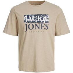 Oblečenie Muž Tričká s krátkym rukávom Jack & Jones  Béžová