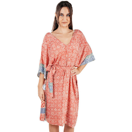 Oblečenie Žena Plážové šatky a parea Isla Bonita By Sigris Poncho Ružová