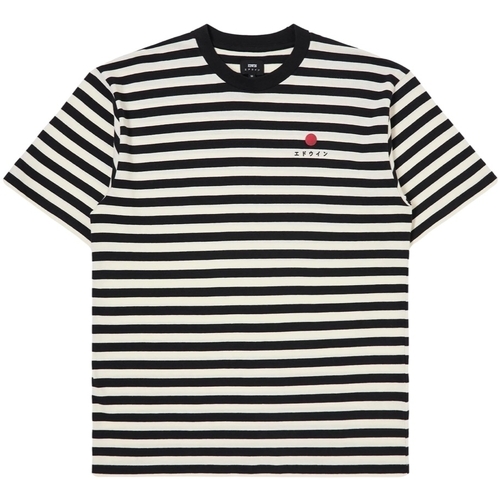 Oblečenie Muž Tričká a polokošele Edwin Basic Stripe T-Shirt - Black/White Viacfarebná