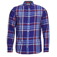 Oblečenie Muž Košele s dlhým rukávom Tommy Jeans TJM CLSC ESSENTIAL CHECK SHIRT Námornícka modrá / Biela / Červená