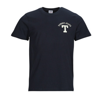 Oblečenie Muž Tričká s krátkym rukávom Tommy Jeans TJM REG CURVED LETTERMAN TEE Námornícka modrá