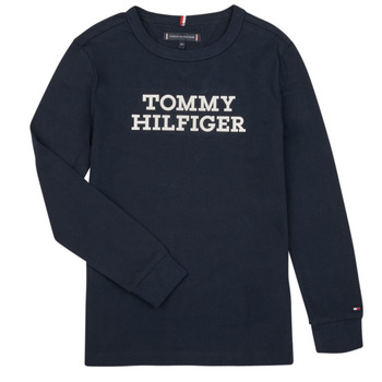 Oblečenie Chlapec Tričká s dlhým rukávom Tommy Hilfiger TOMMY HILFIGER LOGO TEE L/S Námornícka modrá