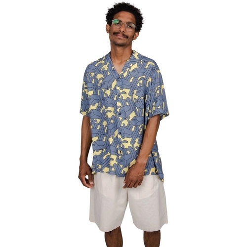 Oblečenie Muž Košele s dlhým rukávom Brava Fabrics Saltapraos Faes Shirt - Lemon Viacfarebná