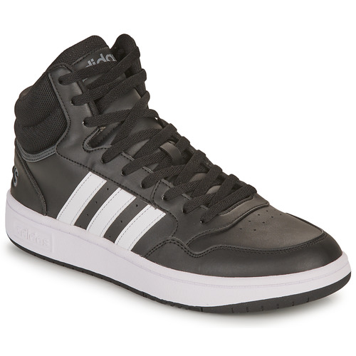 Topánky Muž Členkové tenisky Adidas Sportswear HOOPS 3.0 MID Čierna / Biela