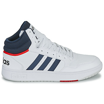 Adidas Sportswear HOOPS 3.0 MID Biela / Námornícka modrá / Červená