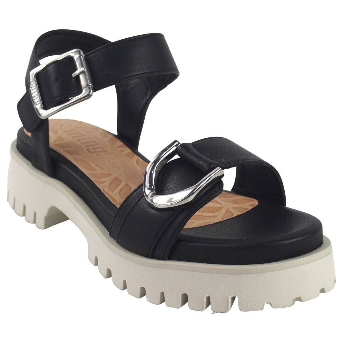 Topánky Žena Univerzálna športová obuv MTNG Dámske sandále MUSTANG 53312 čierne Čierna
