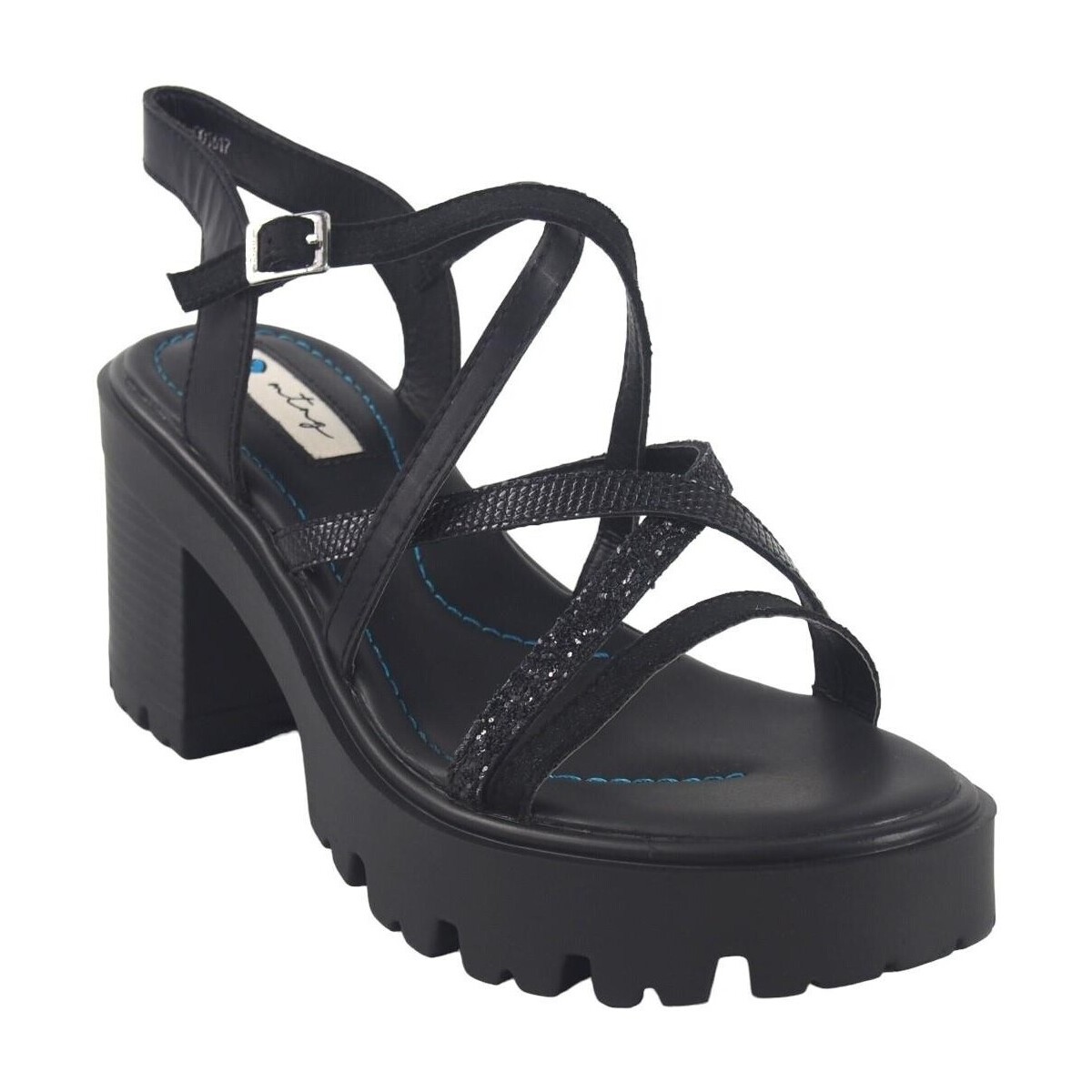 Topánky Žena Univerzálna športová obuv MTNG Dámske sandále MUSTANG 52991 čierne Čierna