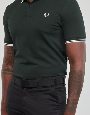 Fred Perry TWIN TIPPED FRED PERRY SHIRT Zelená / Biela