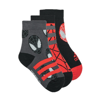 Doplnky Chlapec Športové ponožky Adidas Sportswear SPIDER-MAN 3PP Čierna / Šedá / Šedá