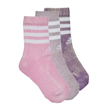 Doplnky Žena Športové ponožky Adidas Sportswear 3S C CRW WASH3P Fialová  / Ružová