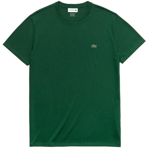 Oblečenie Muž Tričká a polokošele Lacoste Pima Cotton T-Shirt - Vert Zelená