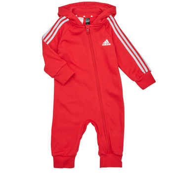 Oblečenie Deti Módne overaly Adidas Sportswear 3S FT ONESIE Červená / Biela