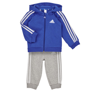 Oblečenie Chlapec Komplety a súpravy Adidas Sportswear 3S FZ FL JOG Modrá / Biela / Šedá