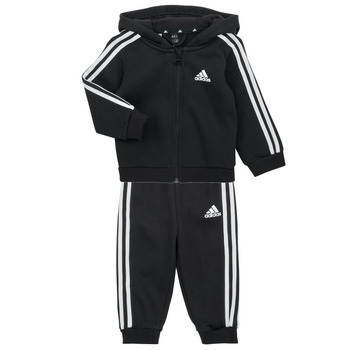 Oblečenie Chlapec Súpravy vrchného oblečenia Adidas Sportswear 3S FZ FL JOG Čierna / Biela