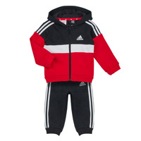 Oblečenie Chlapec Komplety a súpravy Adidas Sportswear 3S TIB FL TS Čierna / Biela / Červená