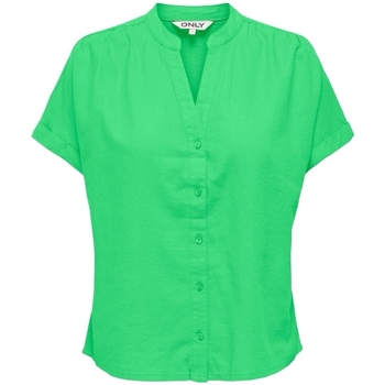 Oblečenie Žena Blúzky Only Nilla-Caro Shirt S/S - Summer Green Zelená