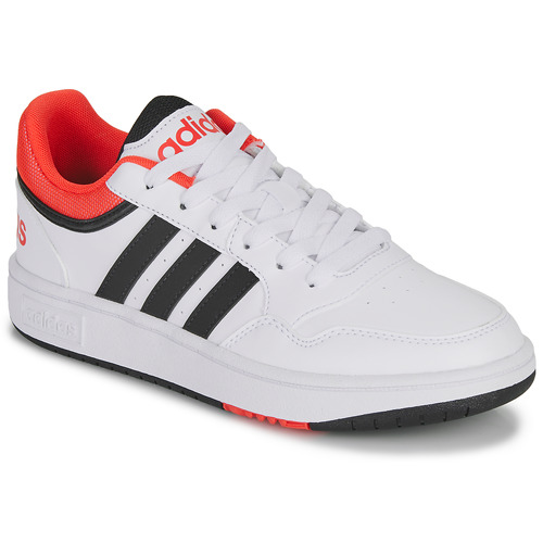 Topánky Deti Nízke tenisky Adidas Sportswear HOOPS 3.0 K Biela / Čierna / Červená