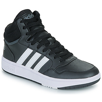 Topánky Chlapec Členkové tenisky Adidas Sportswear HOOPS MID 3.0 K Čierna / Biela