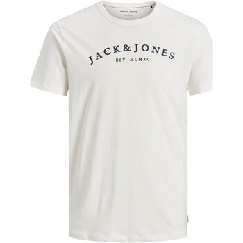 Oblečenie Chlapec Tričká s krátkym rukávom Jack & Jones CAMISETA BLANCA NIO JACK&JONES 12195902 Biela