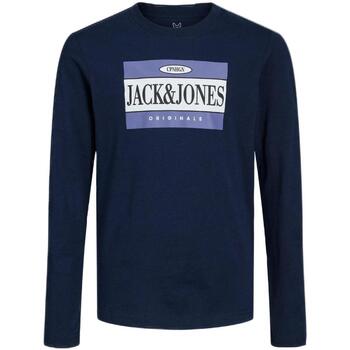 Oblečenie Chlapec Tričká s krátkym rukávom Jack & Jones  Modrá