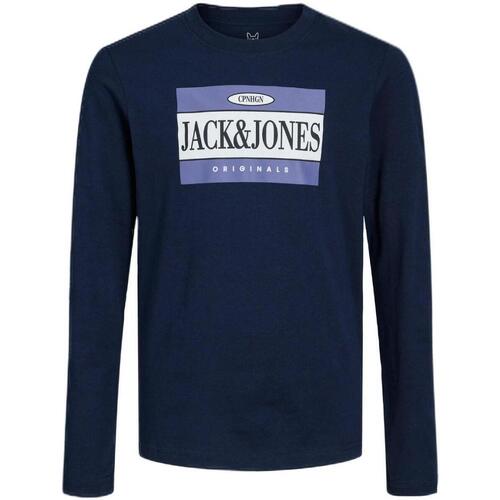 Oblečenie Chlapec Tričká s krátkym rukávom Jack & Jones  Modrá