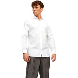 Oblečenie Muž Košele s dlhým rukávom Jack & Jones CAMISA SLIM FIT HOMBRE JACK&JONES 12227385 Biela