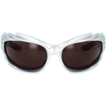 Hodinky & Bižutéria Slnečné okuliare Balenciaga Occhiali da Sole  Spike Rectangle BB0255S 003 Strieborná