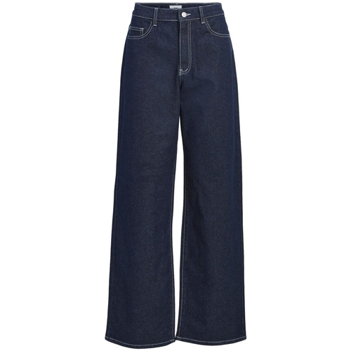 Oblečenie Žena Nohavice Object Jeans Java - Dark Blue Denim Modrá