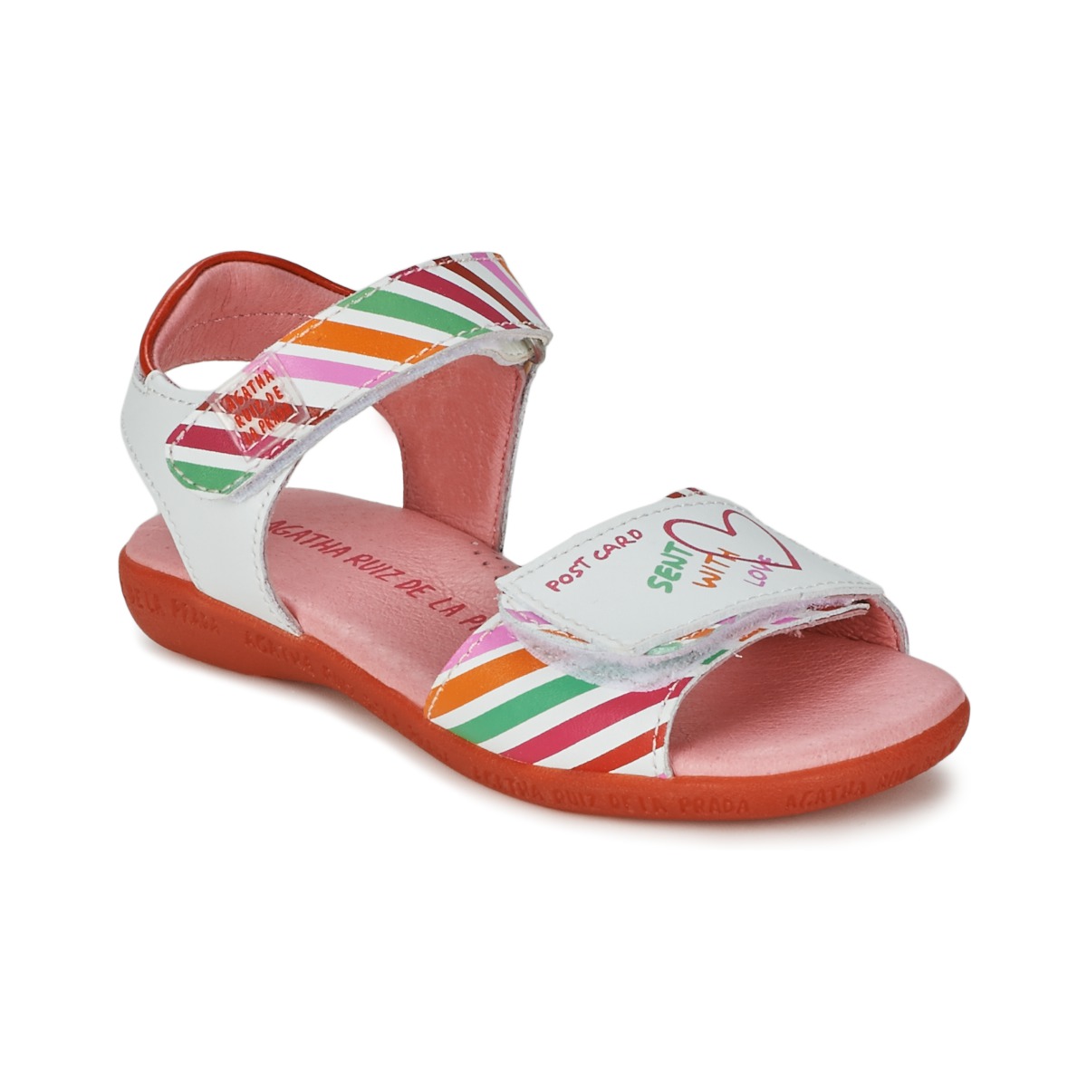 Topánky Dievča Sandále Agatha Ruiz de la Prada CAZOLETA Biela / Viacfarebná