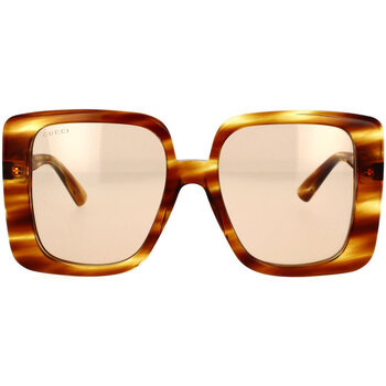 Hodinky & Bižutéria Žena Slnečné okuliare Gucci Occhiali da Sole  GG1314S 003 Hnedá