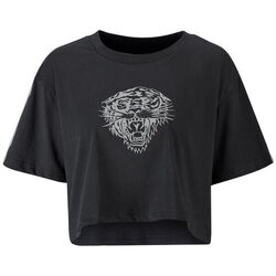 Oblečenie Muž Tielka a tričká bez rukávov Ed Hardy Tiger glow crop top black Čierna