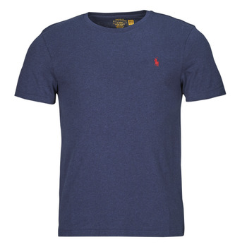 Oblečenie Muž Tričká s krátkym rukávom Polo Ralph Lauren T-SHIRT AJUSTE EN COTON Námornícka modrá / Frkaná / Springe / Námornícka modrá / Heather