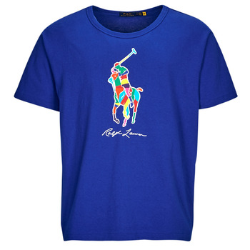 Oblečenie Muž Tričká s krátkym rukávom Polo Ralph Lauren TSHIRT MANCHES COURTES BIG POLO PLAYER Modrá / Kráľovská modrá / Modrá safírová / Star