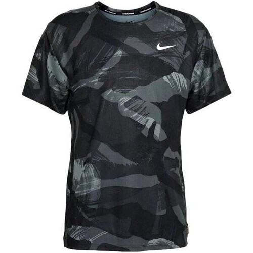 Oblečenie Muž Tričká s krátkym rukávom Nike CAMISETA HOMBRE  RUNNING FD4052 Čierna