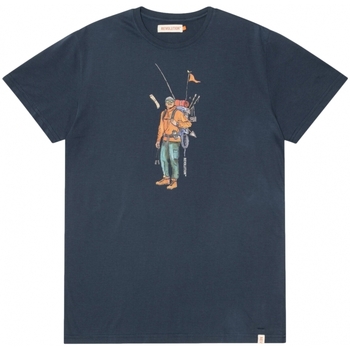 Oblečenie Muž Tričká a polokošele Revolution Regular T-Shirt 1333 HIK - Navy Modrá