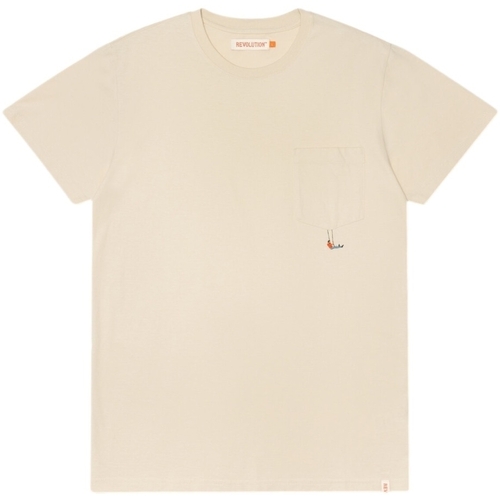 Oblečenie Muž Tričká a polokošele Revolution Regular T-Shirt 1330 SWI - Off White Biela