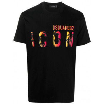 Oblečenie Muž Tričká a polokošele Dsquared T-shirt S79GC0065 Čierna