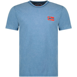 Oblečenie Muž Tričká s krátkym rukávom Geographical Norway SW1269HGNO-BLUE Modrá