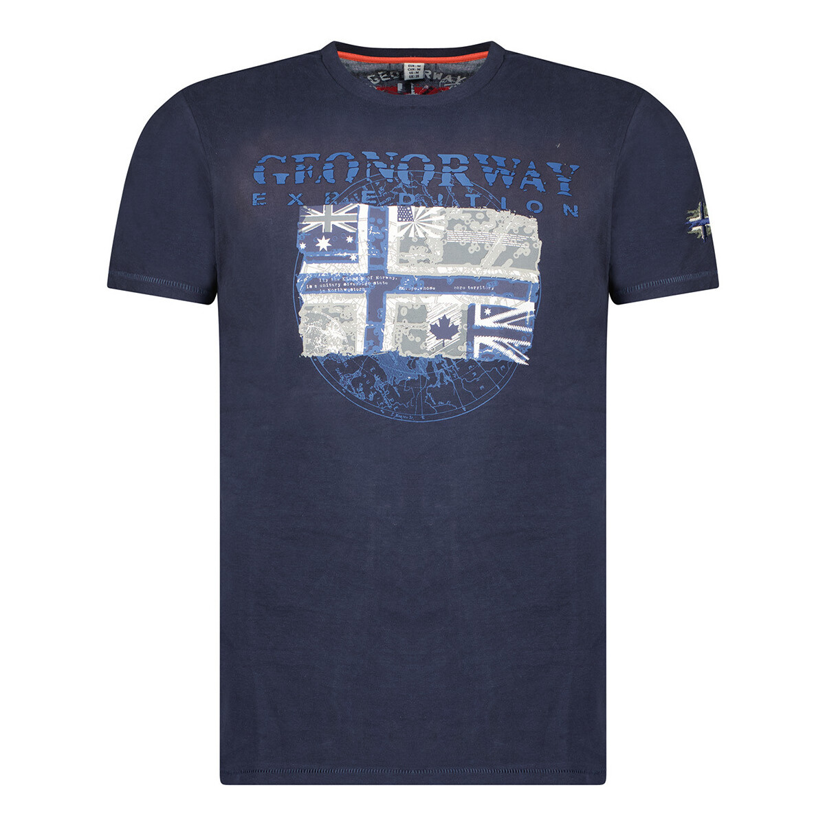 Oblečenie Muž Tričká s krátkym rukávom Geographical Norway SW1270HGNO-NAVY Námornícka modrá